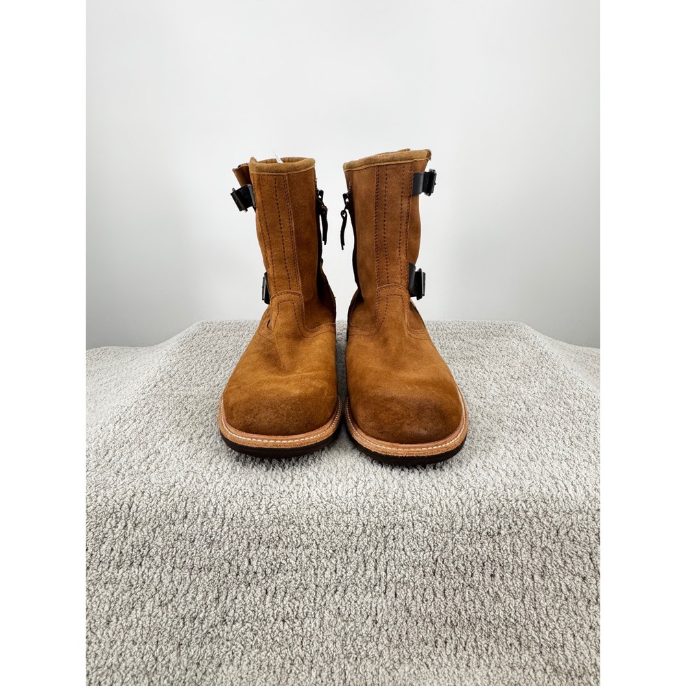 UGG Jaren Men's 9.5 Chestnut Suede Sheepskin Moto Biker Boots 1017253